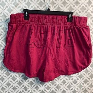 Hot Pink "LOVE" Shorts
